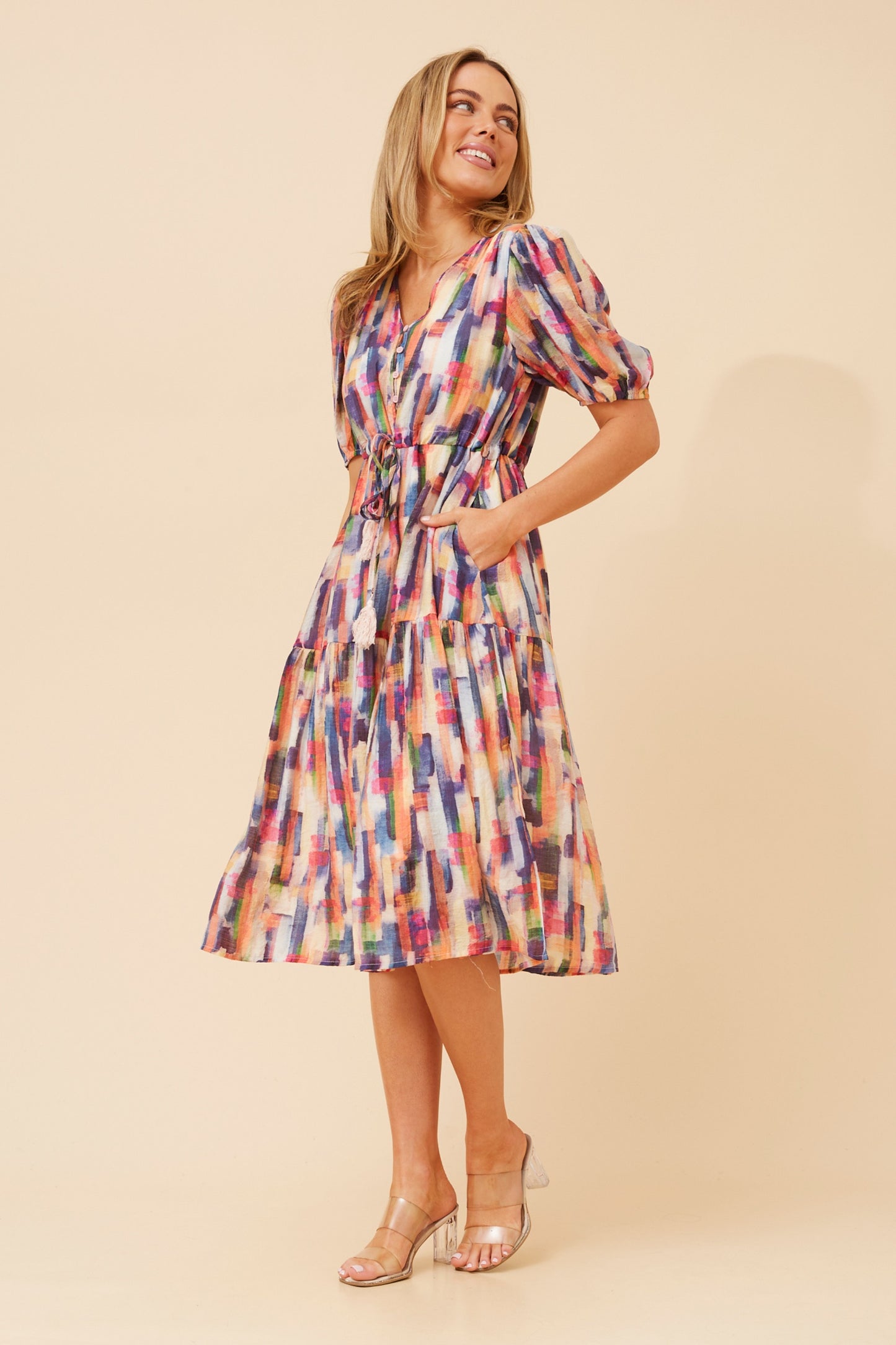 Mavina Abstract Boho Dress - D525603