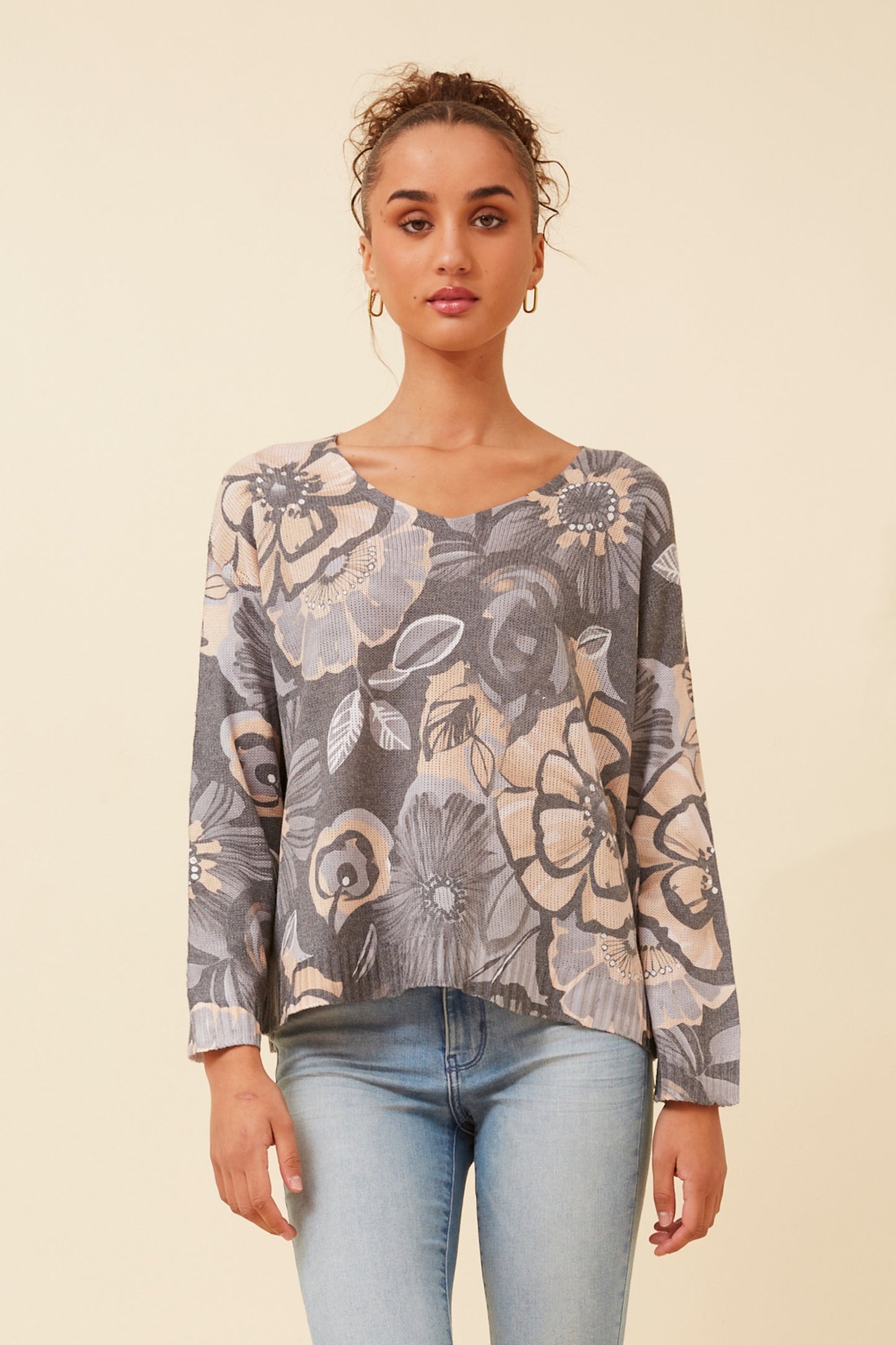 Ember Floral Print Italian Jumper KP524150