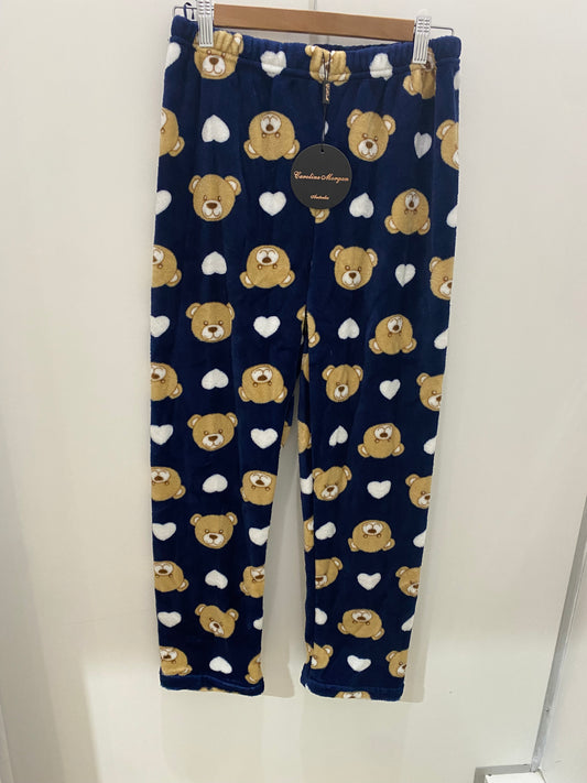Teddy Bear Print Fluffy Kids Pyjamas