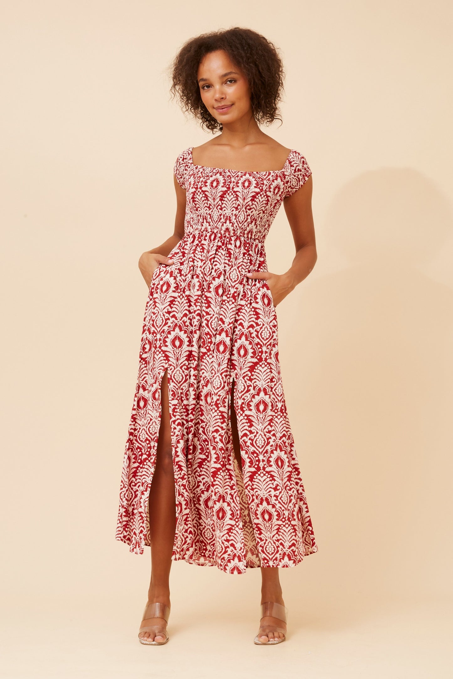 Robin Abstract Print Maxi Dress D523652