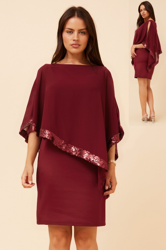 Andy Cold Shoulder Glitter Dress D734649