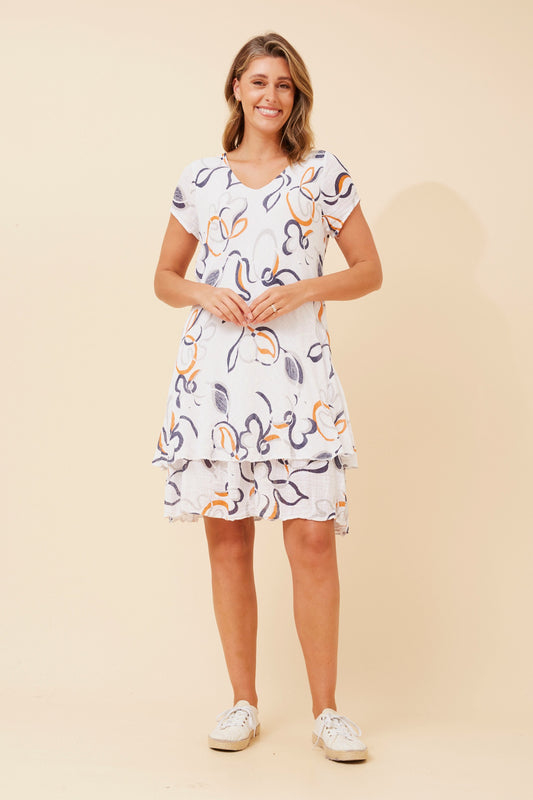 Maddie Double Layer Floral Dress D515486