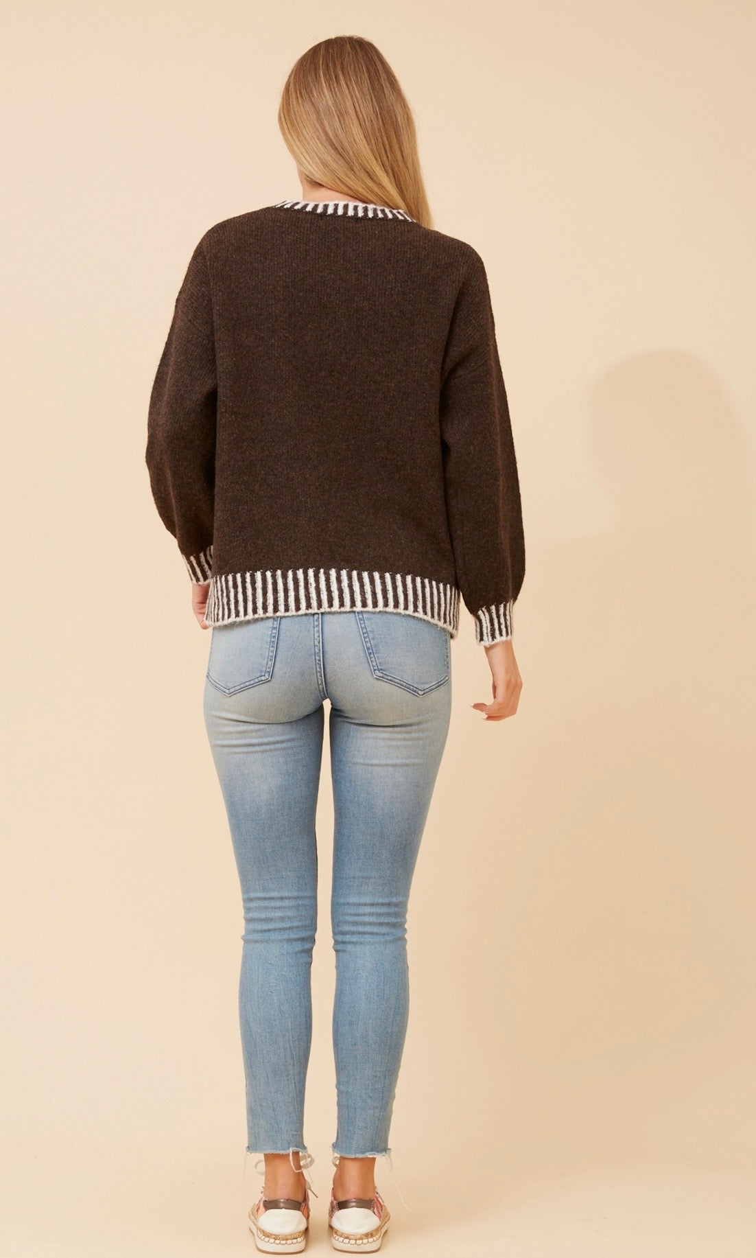 Zara Trim Details Jumper KP734293 Chocolate