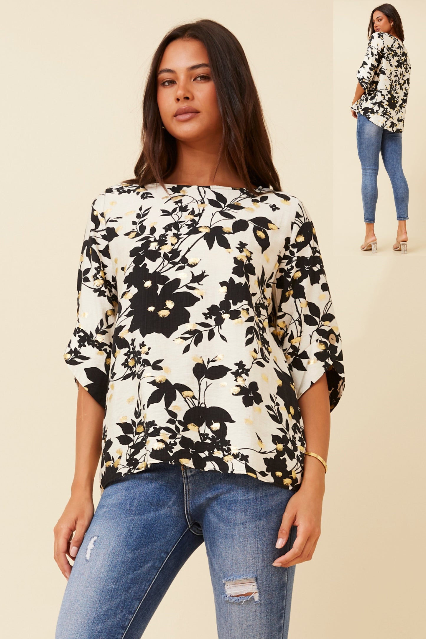 Tobi Foil Printed Top T733633