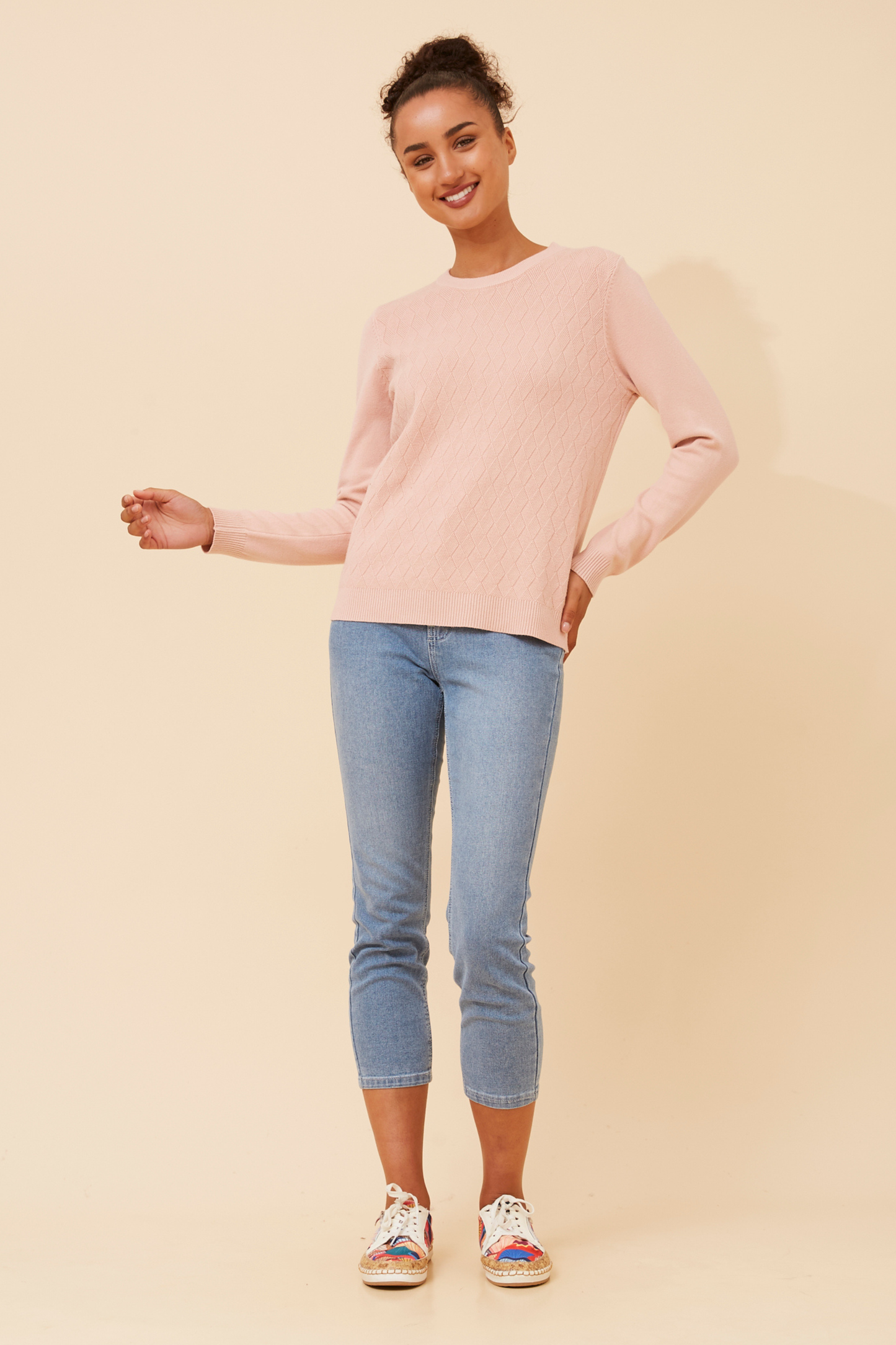 Mason Mini Diamond Pattern Knit Blush KP522514
