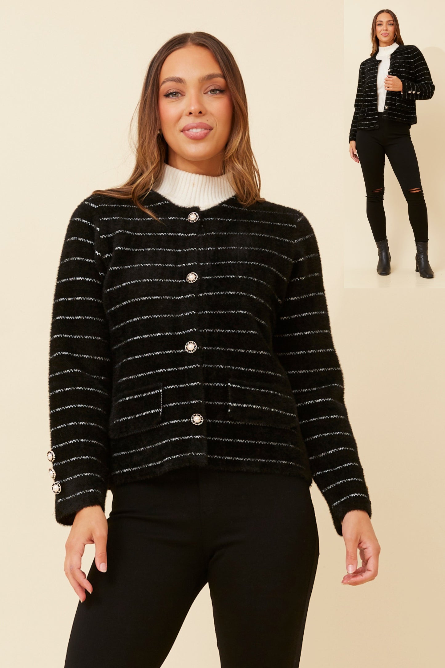 Revi Knit Cardigan KC522847 Black