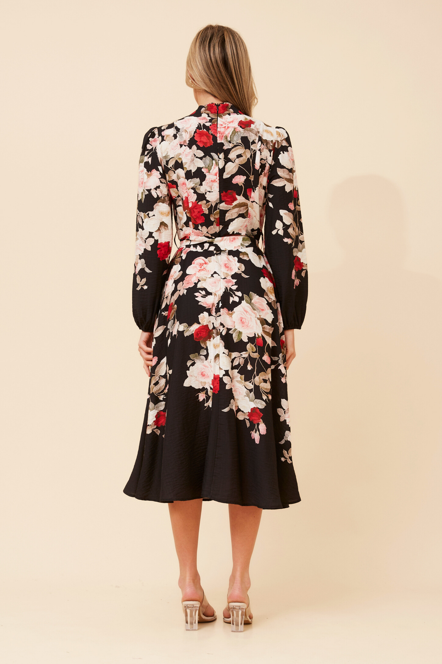 Estelle Floral Party Dress D735808 Black