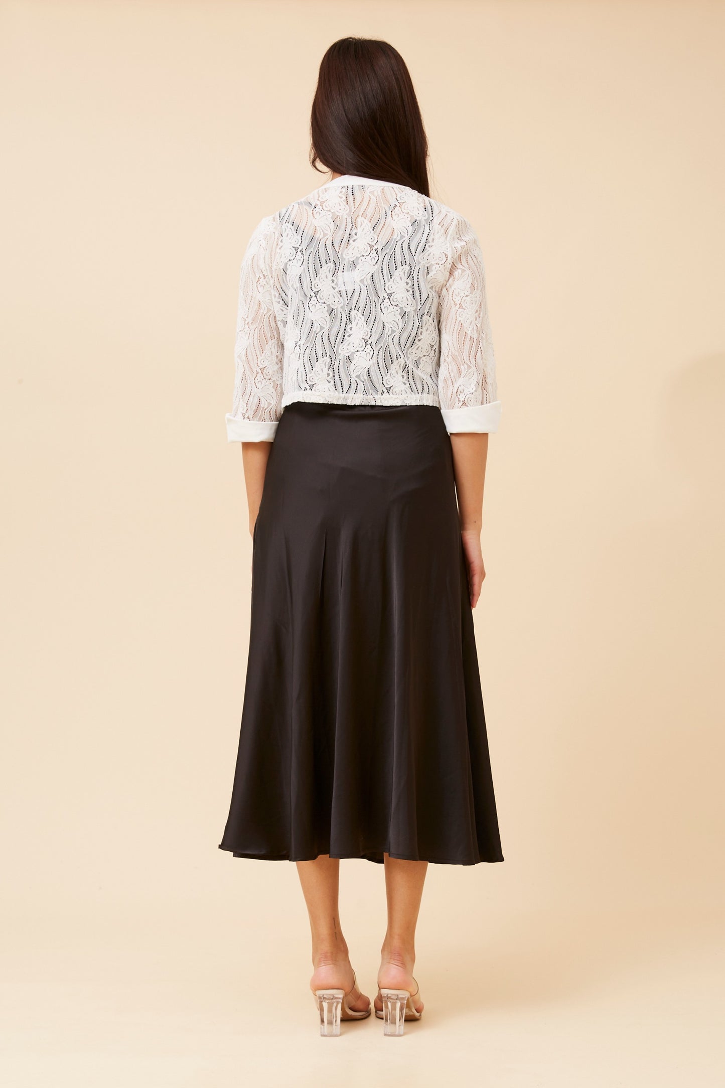 Lace Short Cardigan C523882 White