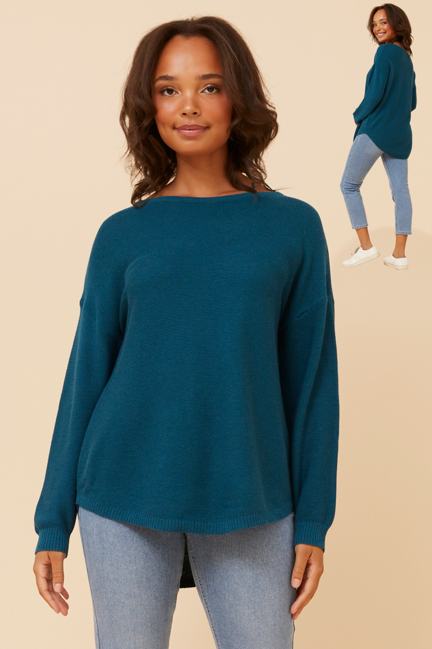 Ariana Knit Jumper -Teal KP509280