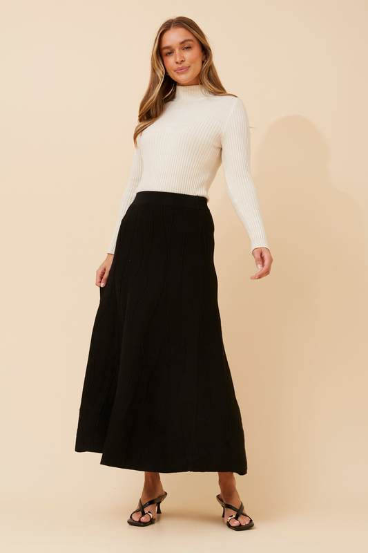 Bray Knitted Skirt KS525909 Black