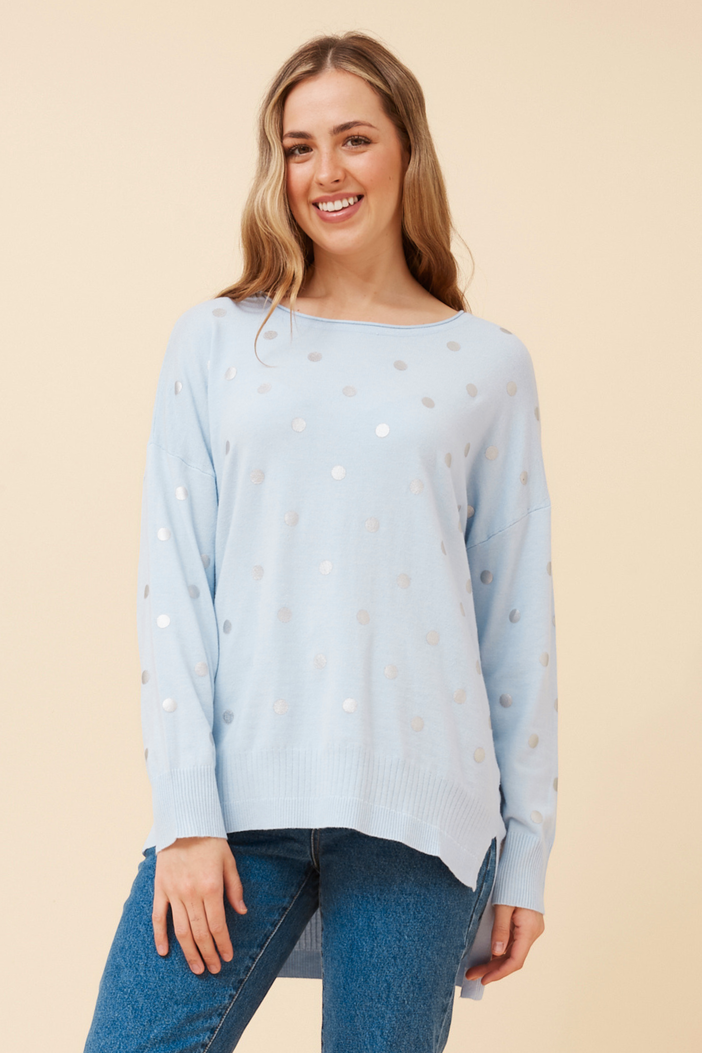 Annemarie Polka Knit KP526115 Skylight