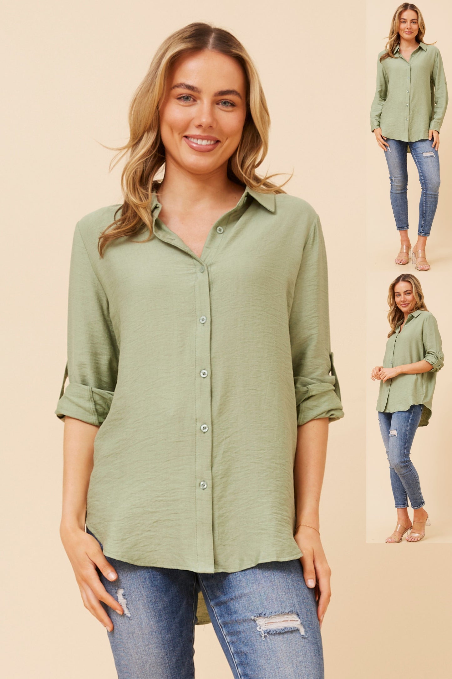 Eboni Shirt Blouse T735074 Sage