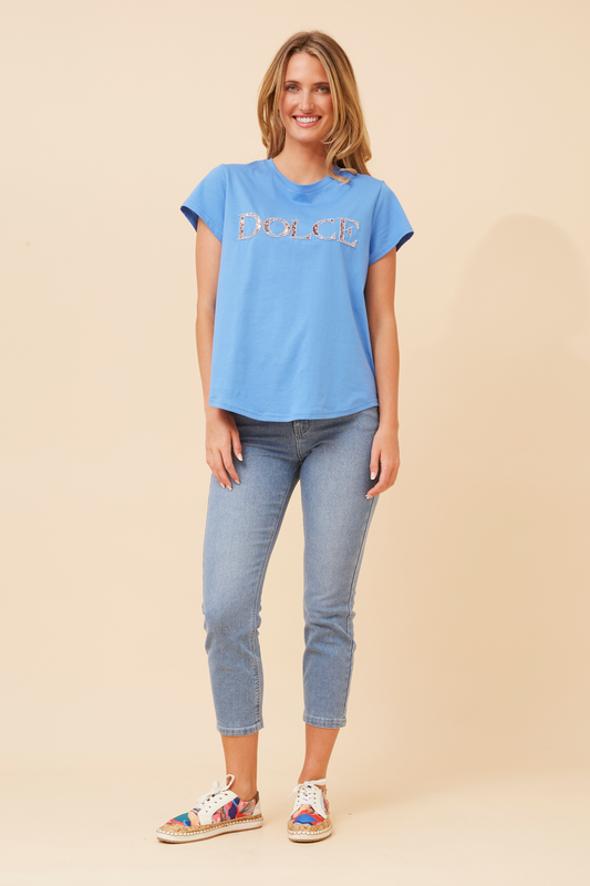 Dolce Graphic T-Shirt T522978 Blue