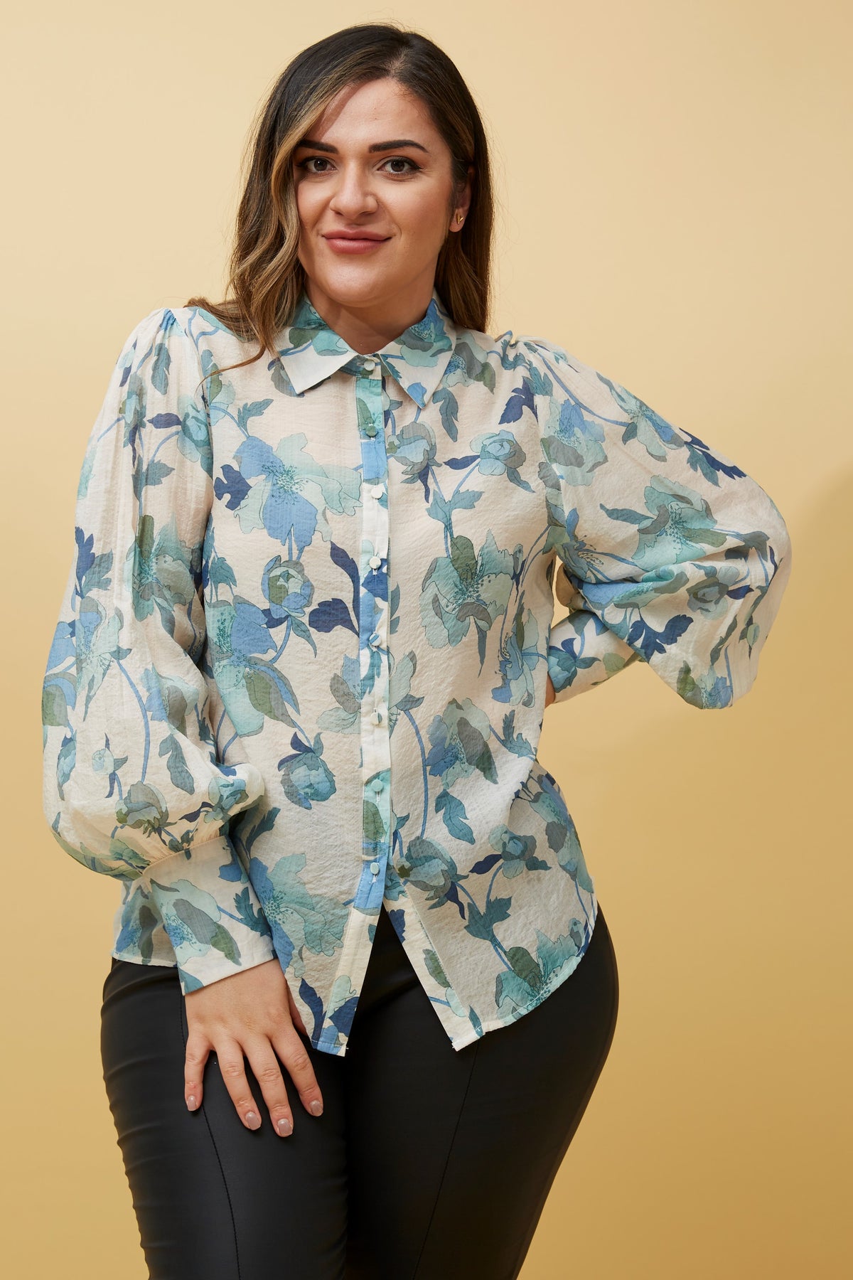 Brielle Floral Blouse T515411 Green
