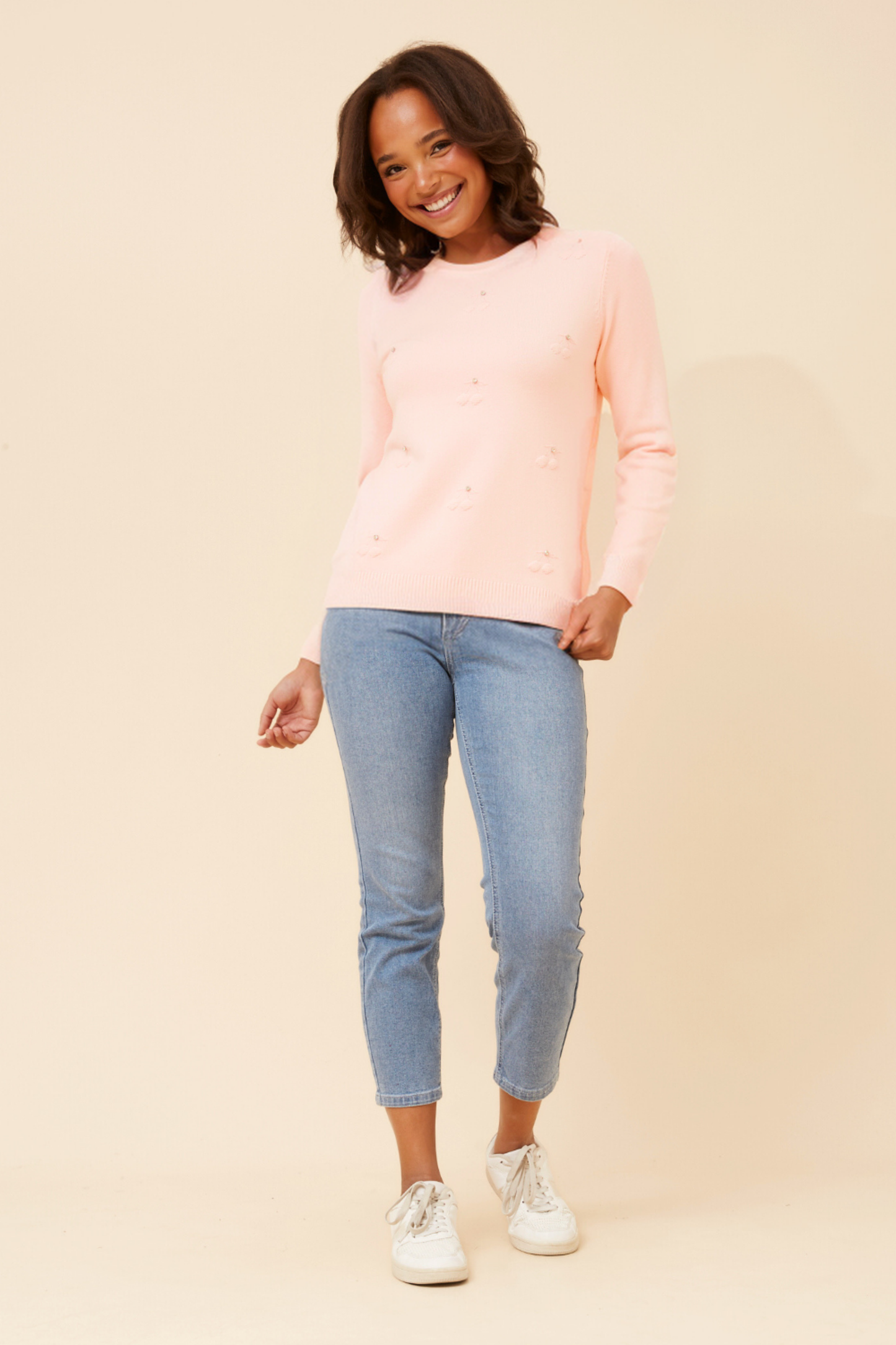 Gracie Pearl Detail Knit KP525903 Blush