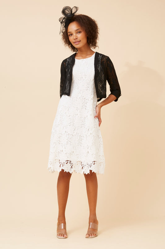Lace Short Cardigan C523882 Black