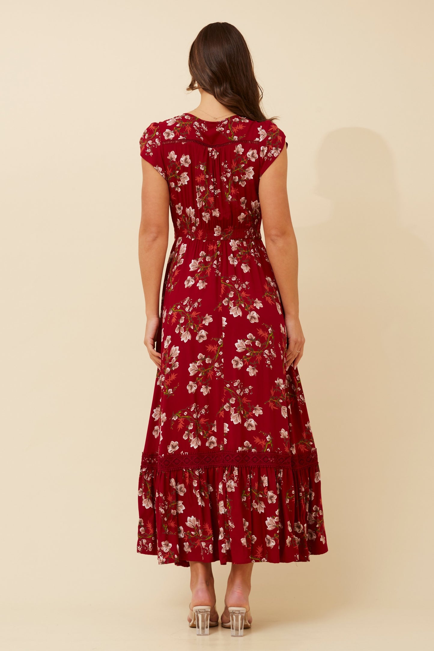 Sascha Floral Print Maxi Dress D519365 Multi Red