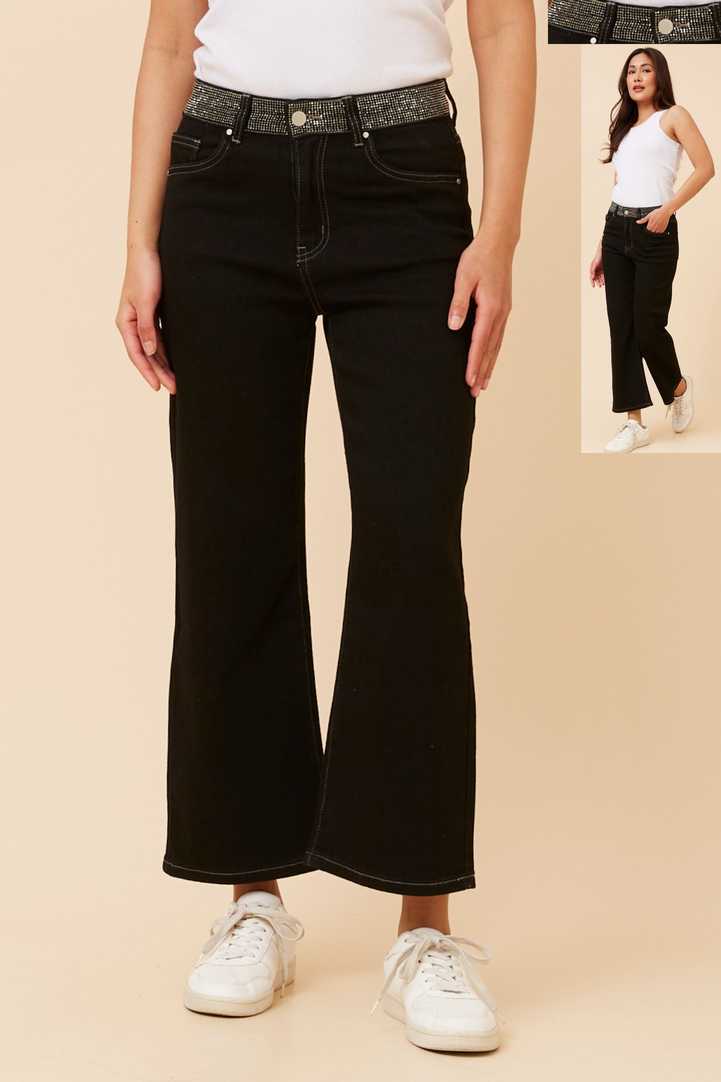 Georgia Diamante Pants P525038 Black