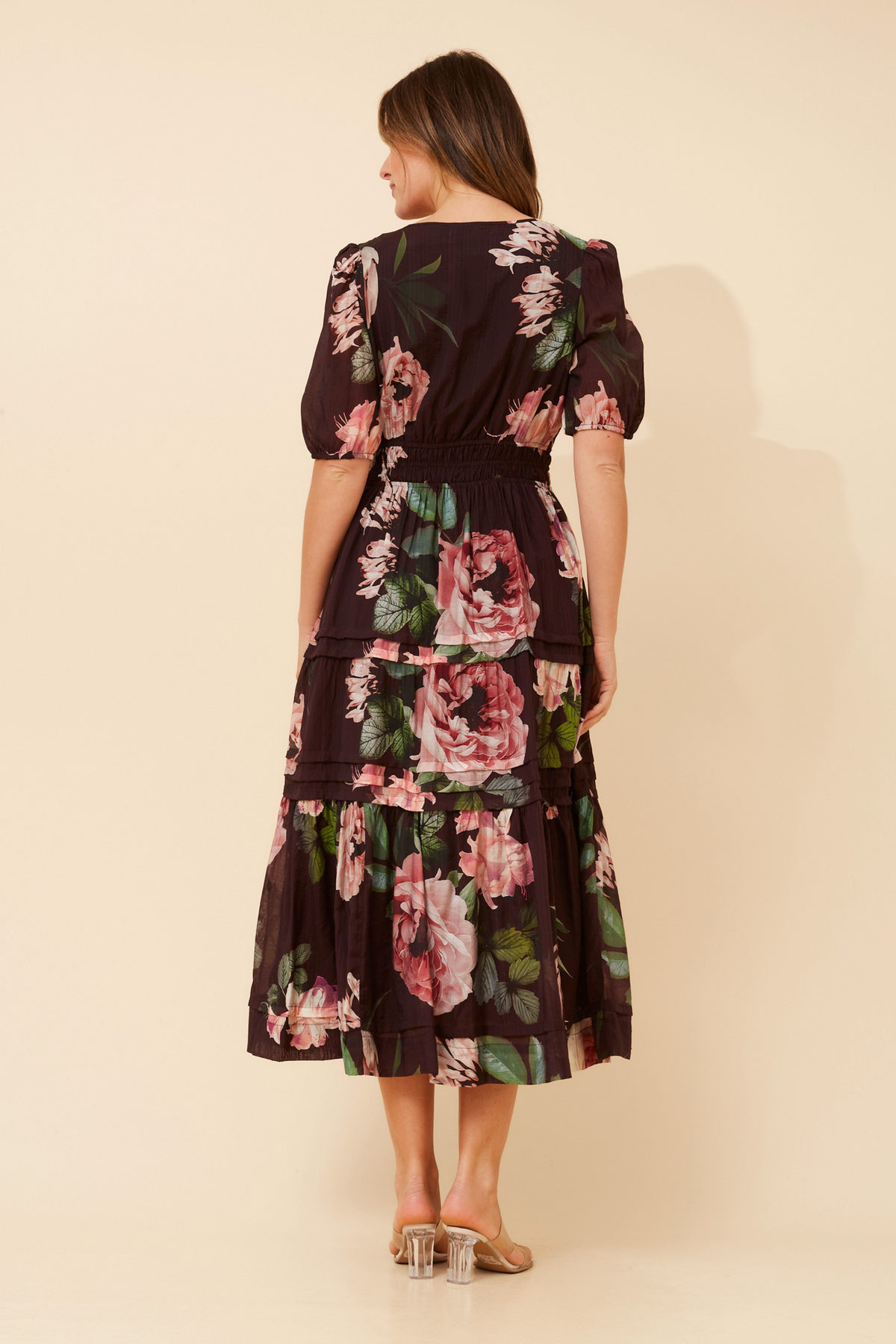Emberly Floral Dress D737206 Eggplant
