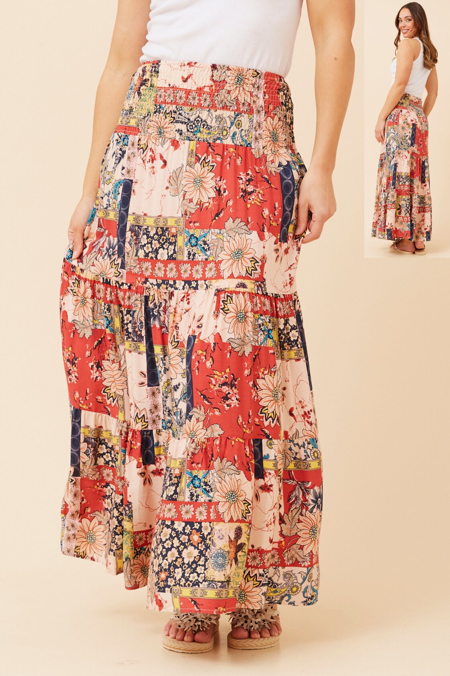 Samantha Floral Maxi Skirt - S734509