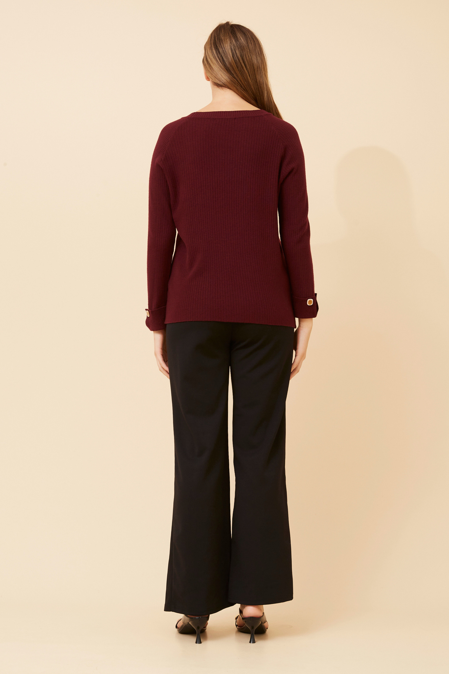 Ivie Rib Knit KP524500 Burgundy