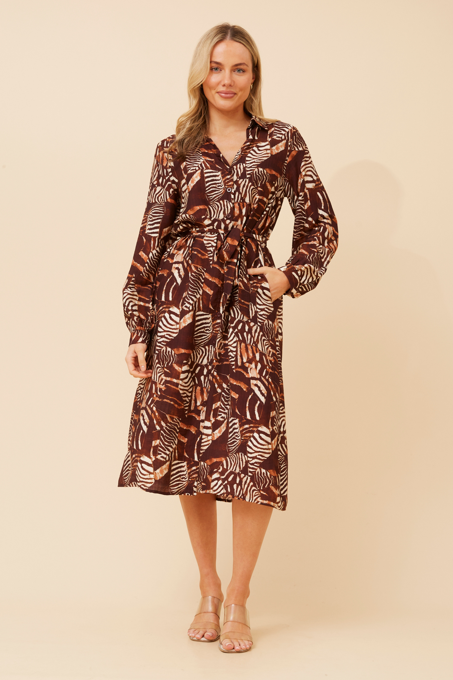 Judie Abstract Printed Dress D736357