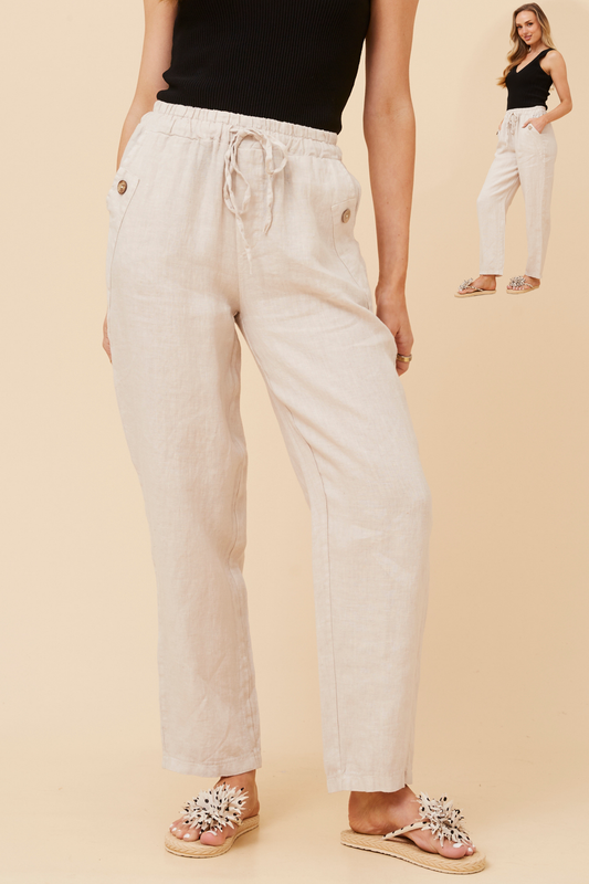 Rina Linen Italian Pant P527409 Linen