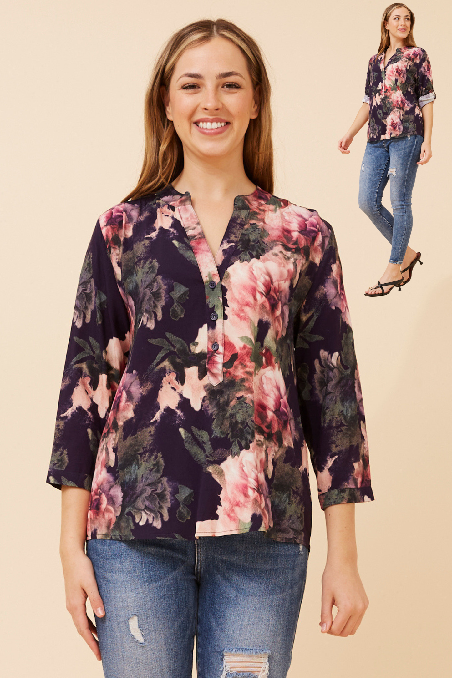 Nadia Floral Printed Top T526602