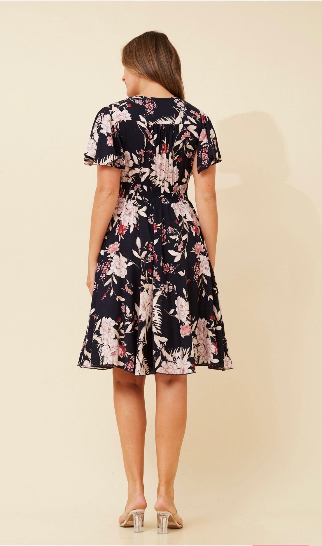 Ivona Floral Boho Dress - Multi Navy D522946
