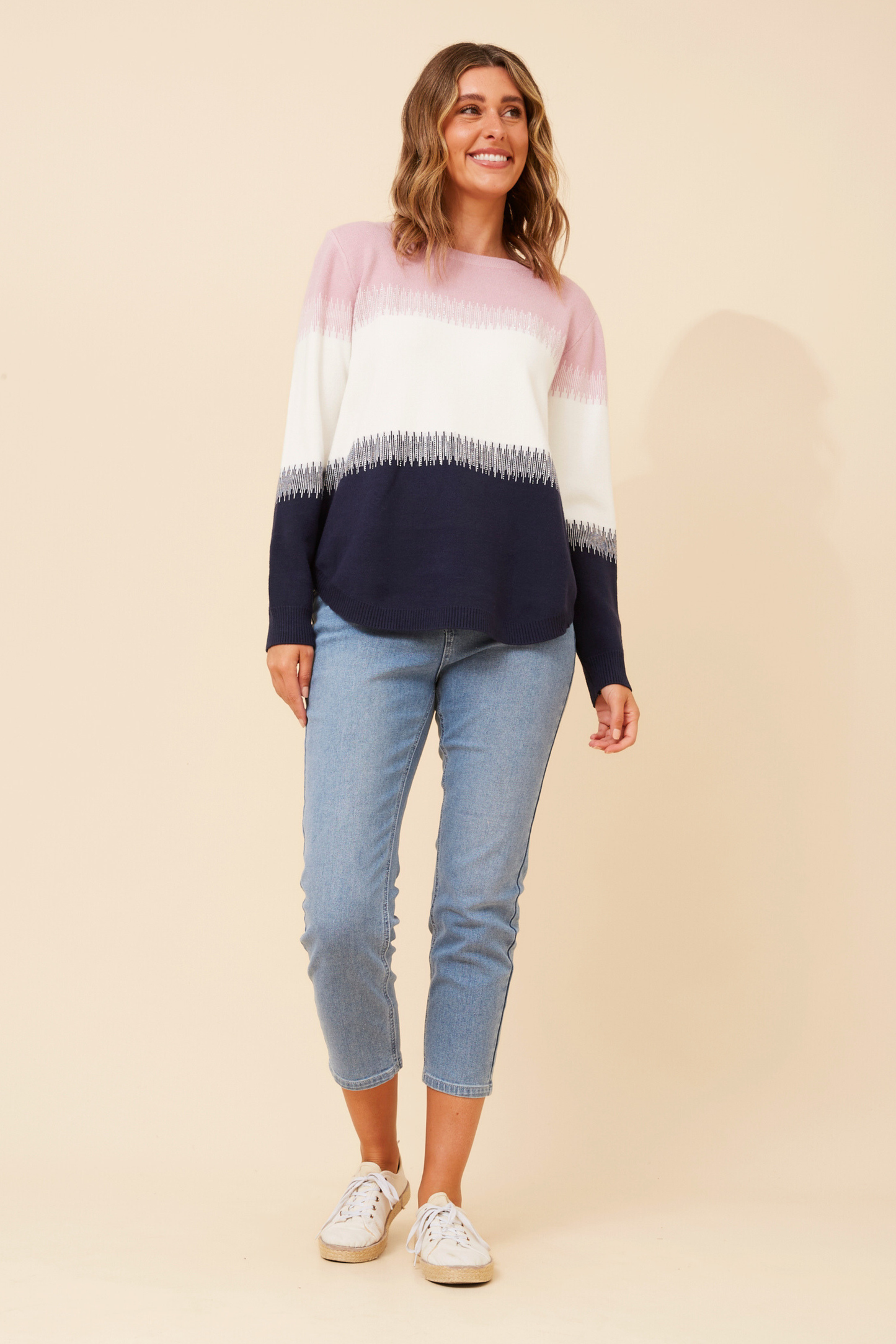 Taylor Stripe Knit KP178166 Pink