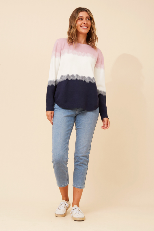 Taylor Stripe Knit KP178166 Pink