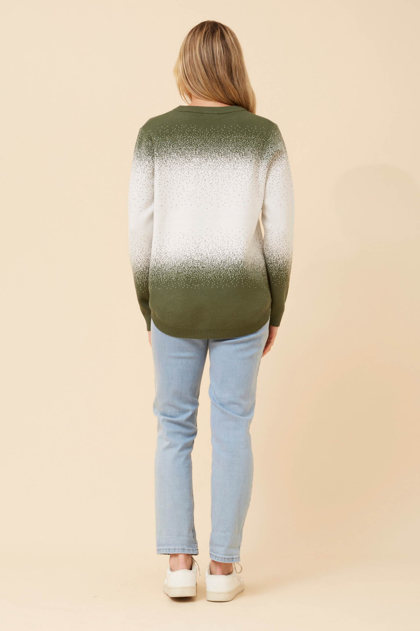 Zeena Pullover with Diamante Details KP522820 GreenAsh