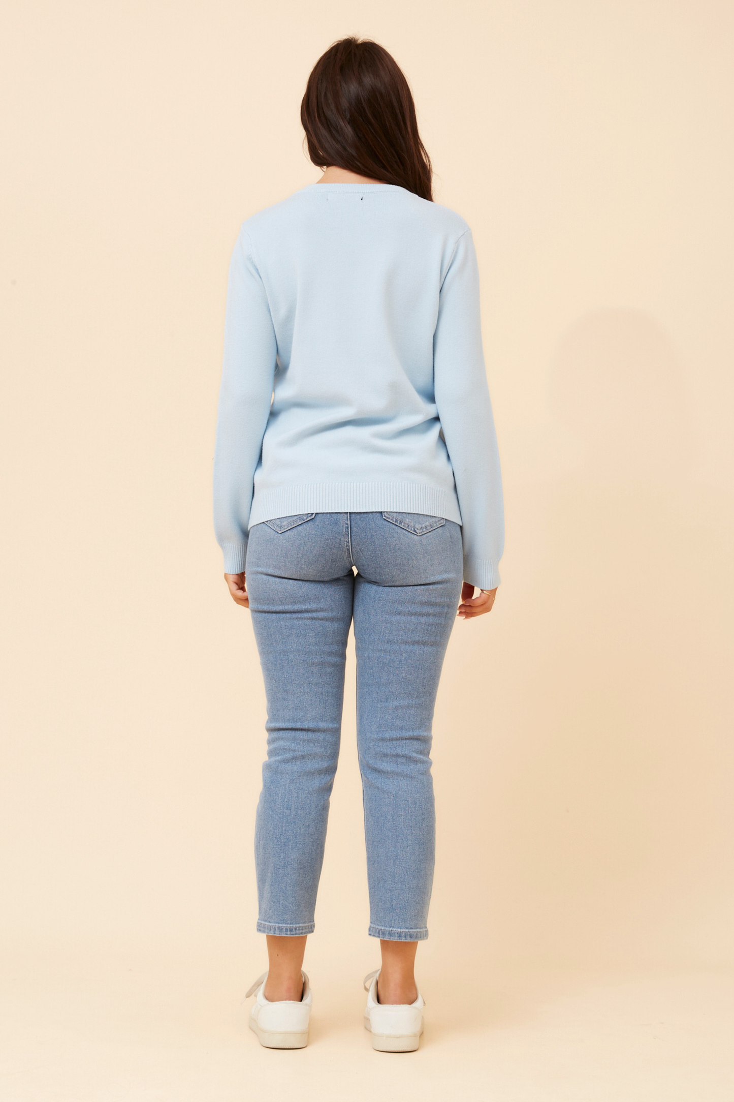 Billy Diamante Detail Knit KP525901 Skylight
