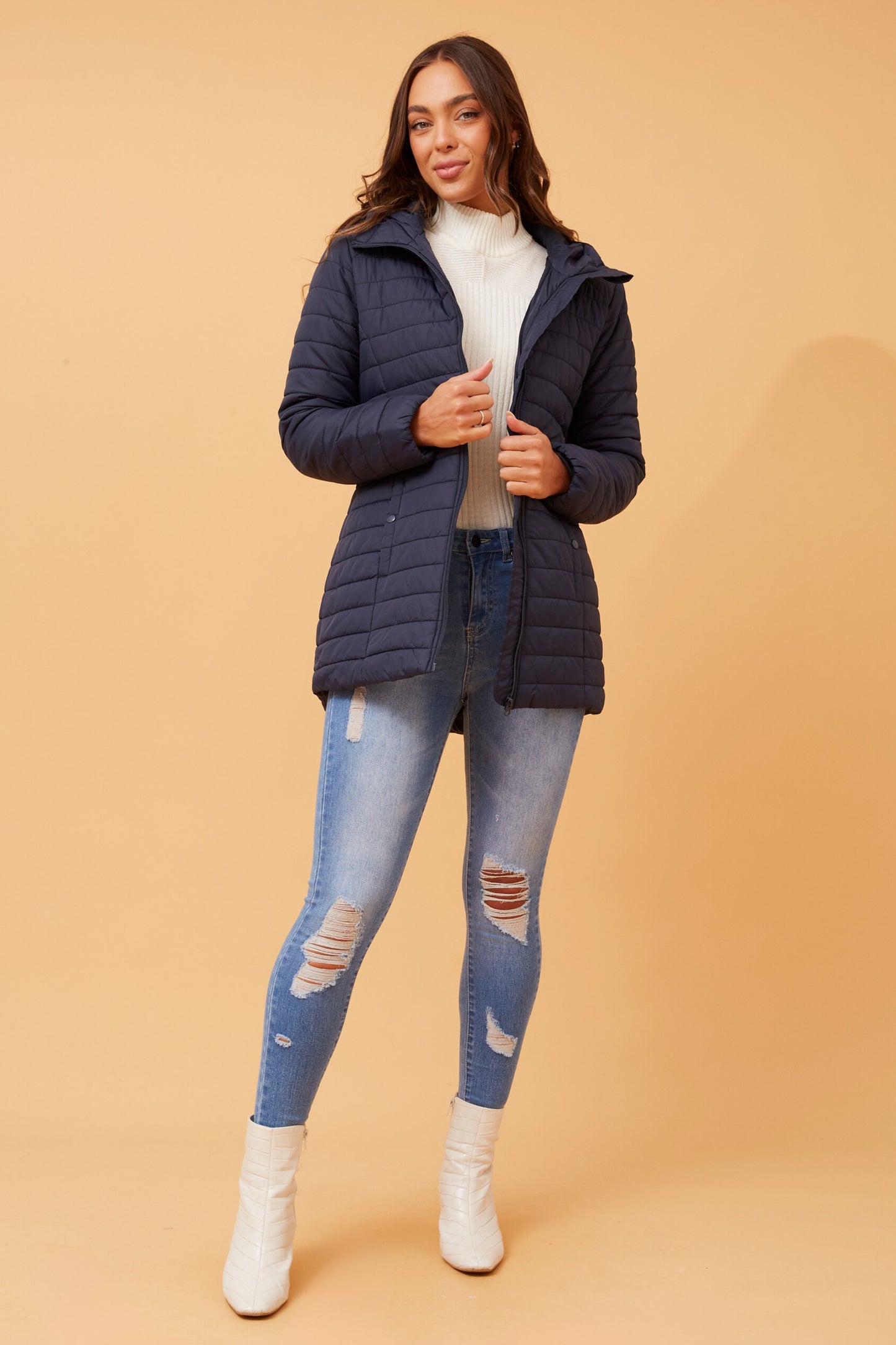 Jackie Puffer Jacket J513081 Navy