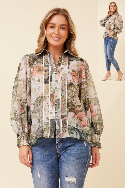 Niara Floral Print Blouse