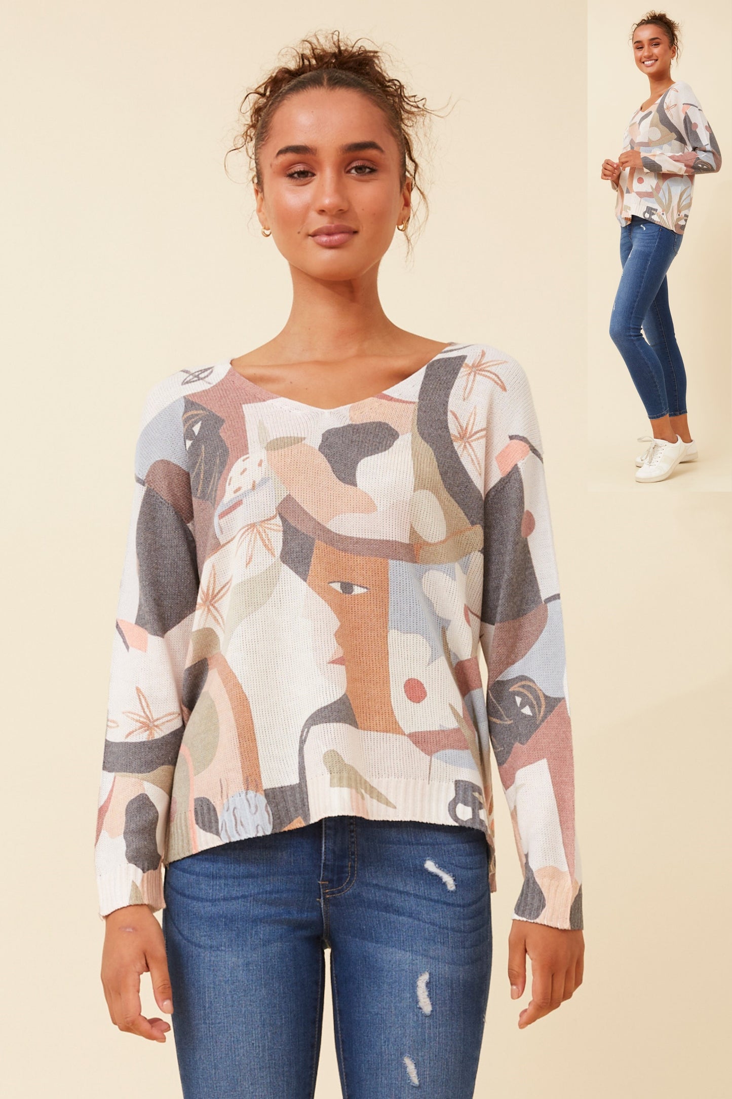 Ember Floral Print Italian Jumper Kp519966