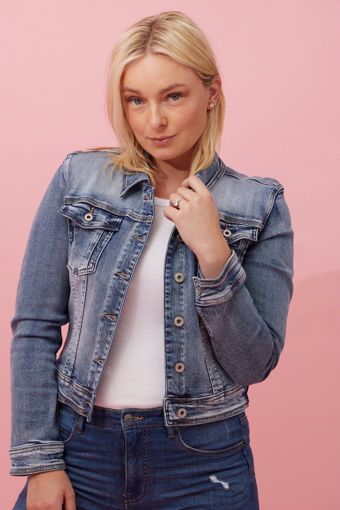 Felma Sequin Wing Denim Jacket J731658