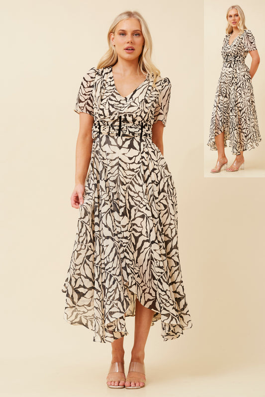 Fira Floral Printer MIDI Dress D733928