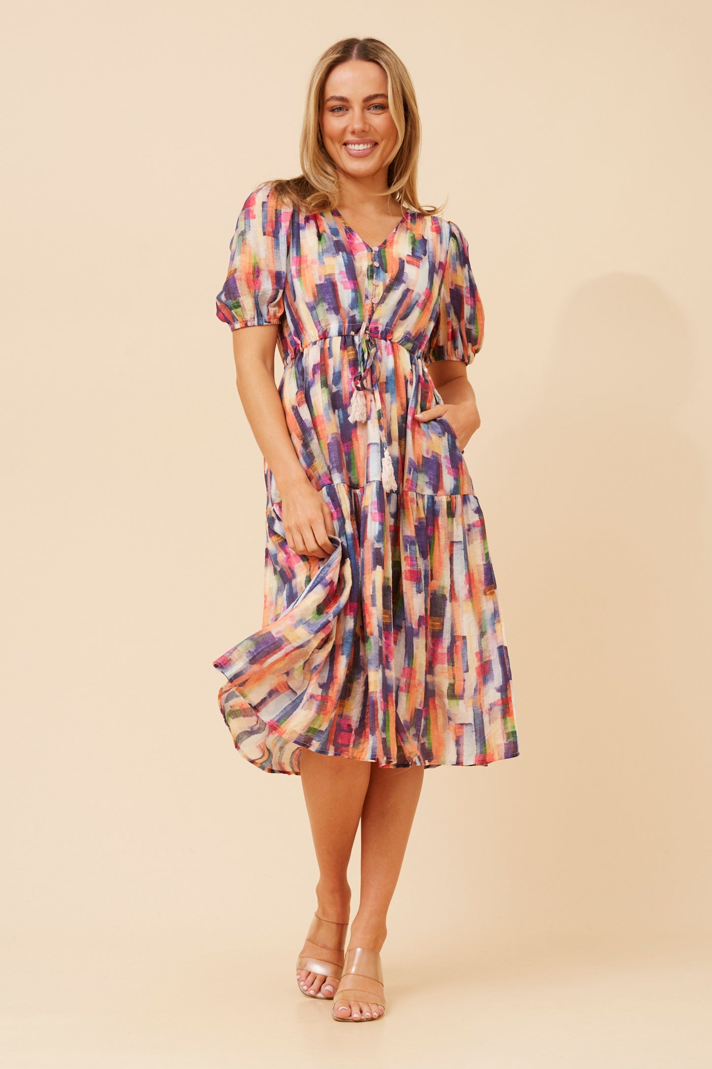 Mavina Abstract Boho Dress - D525603