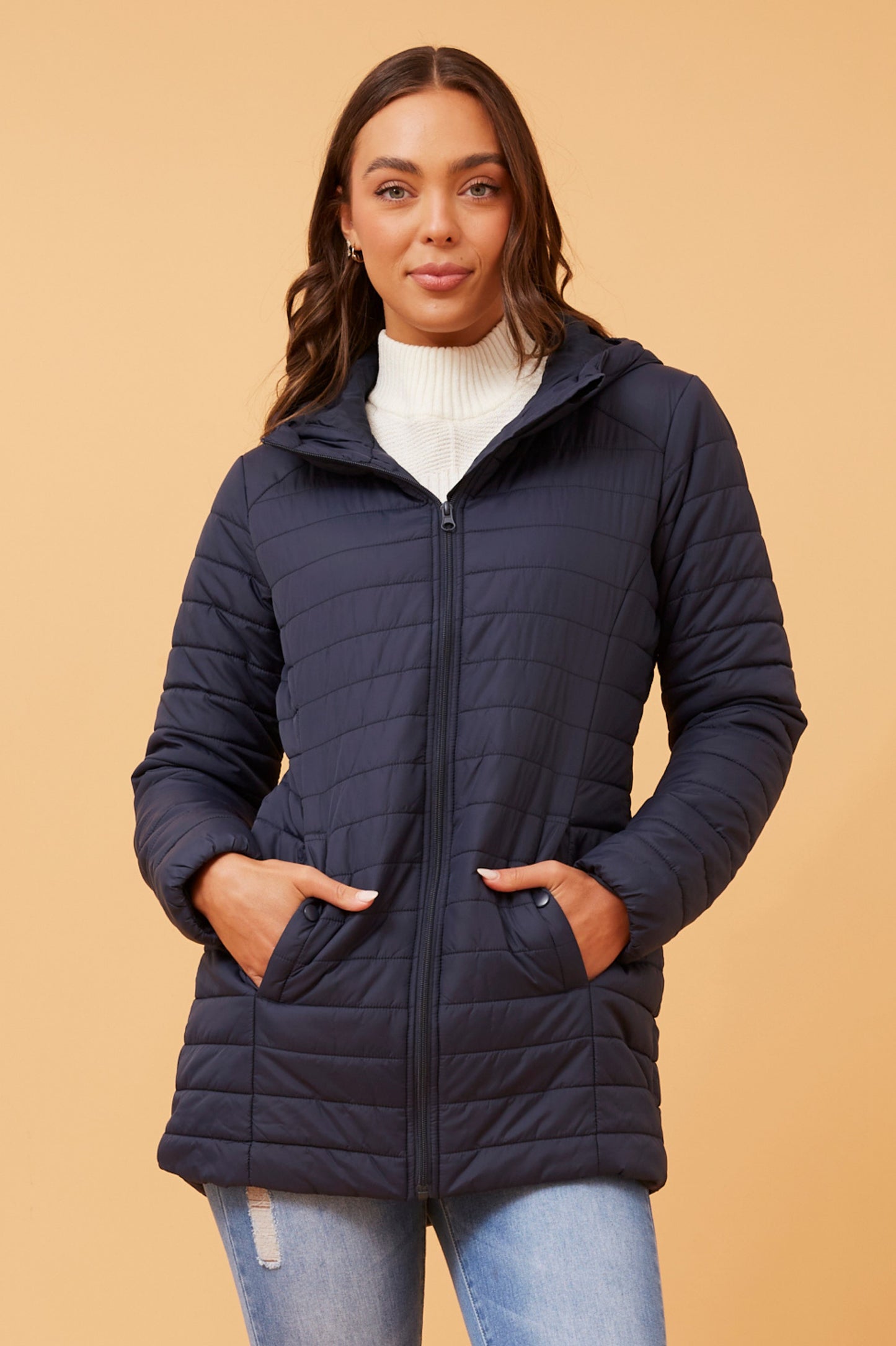 Jackie Puffer Jacket J513081 Navy