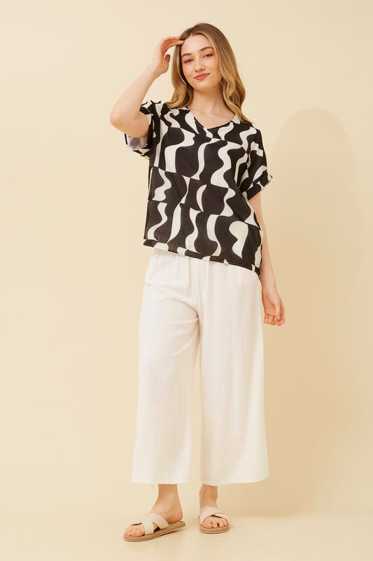 Ariana Abstract Print Top T521549