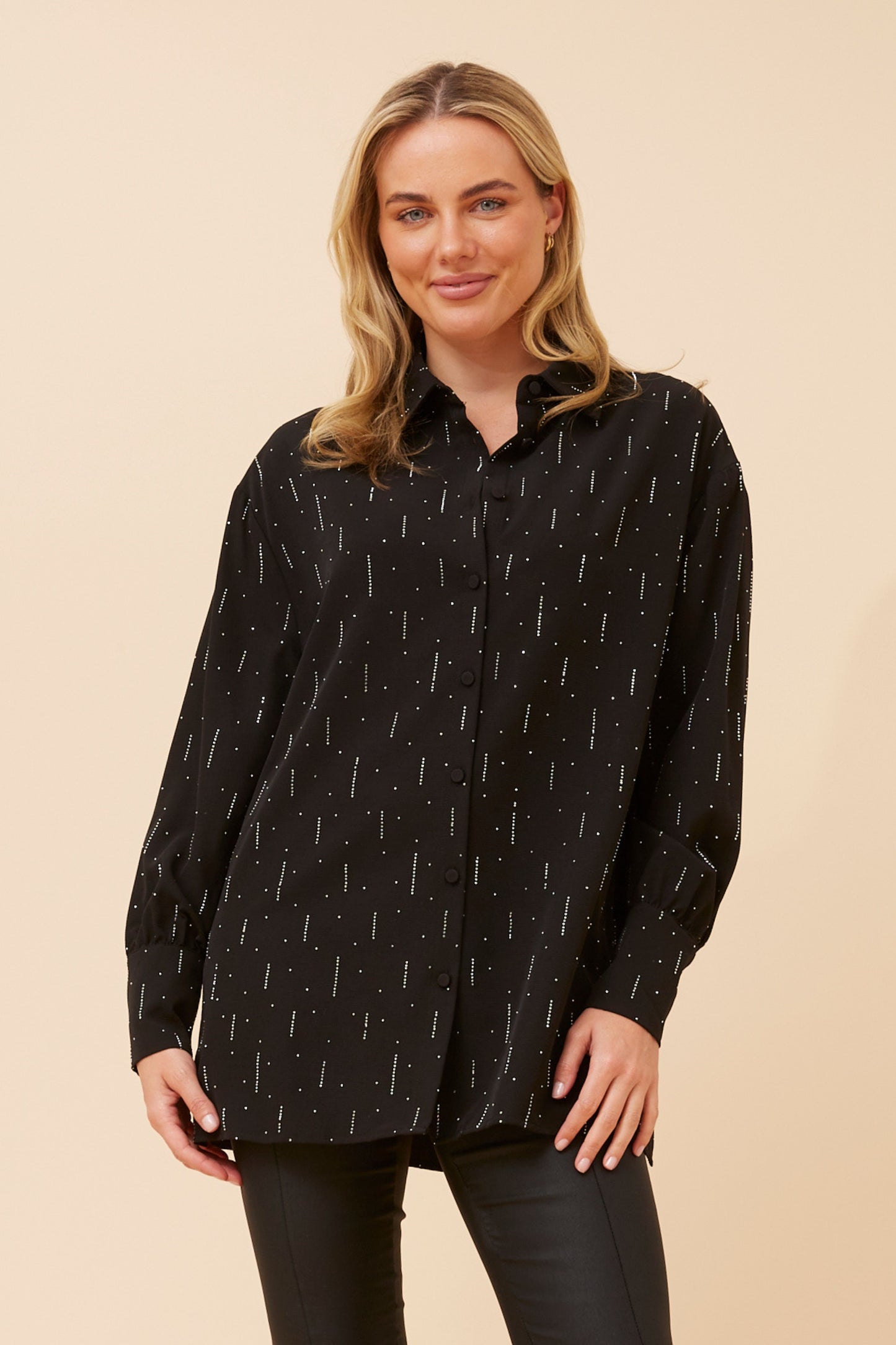 Eiza Sequin Shirt T734124 Black