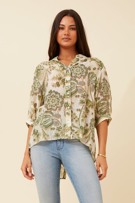 Rosa Floral Print Shirt- T523074