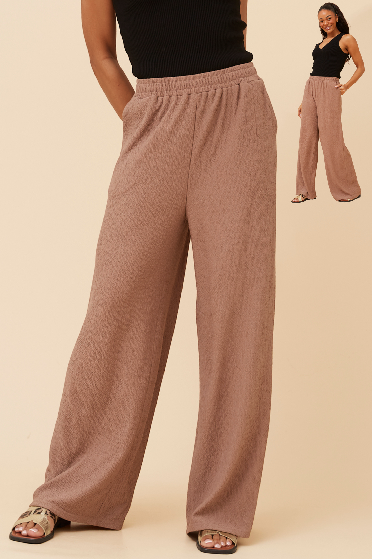 Ziggy Culotte Pants P526846 Taupe