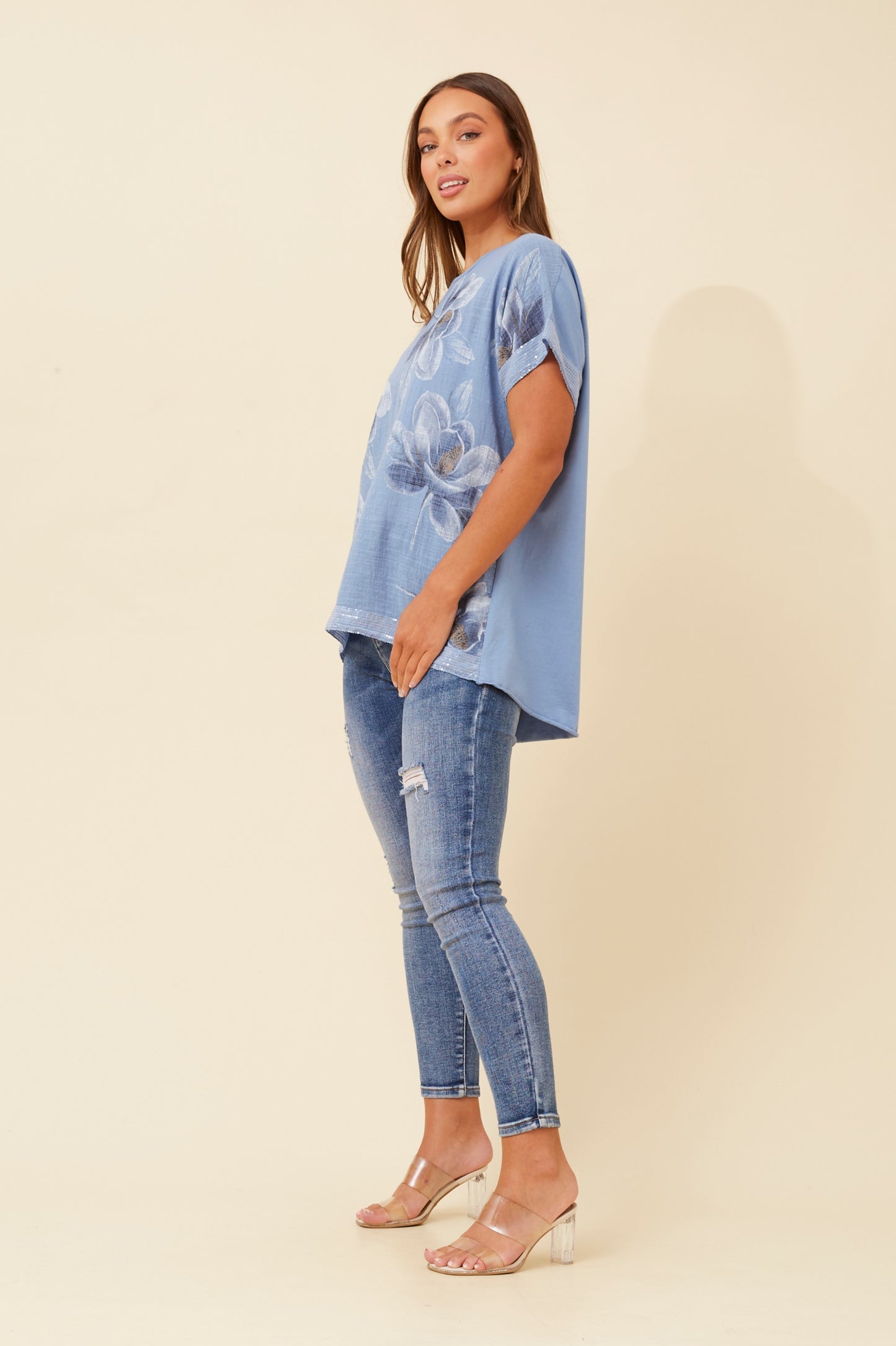Veira Floral Print Italain Top T519077