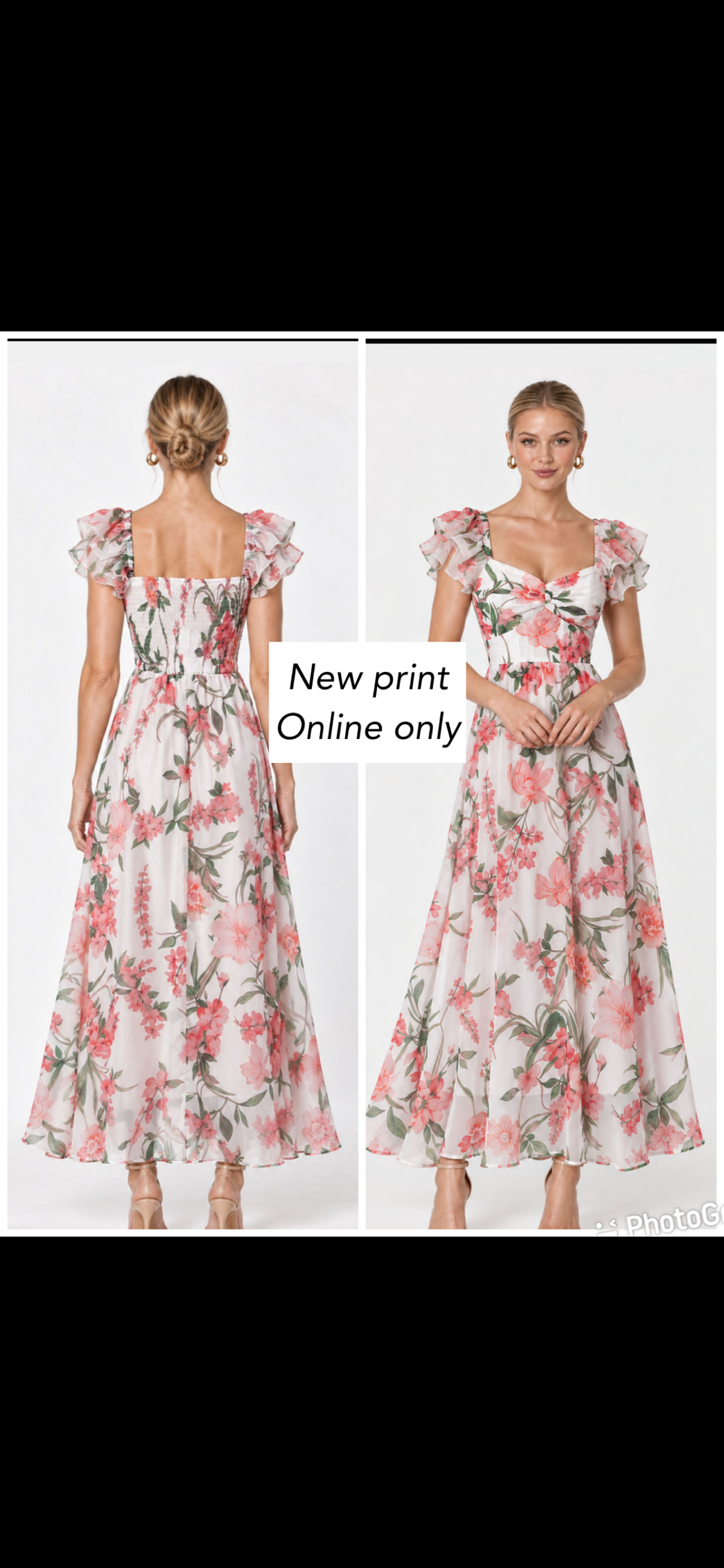 Emma Floral Print Midi Dress