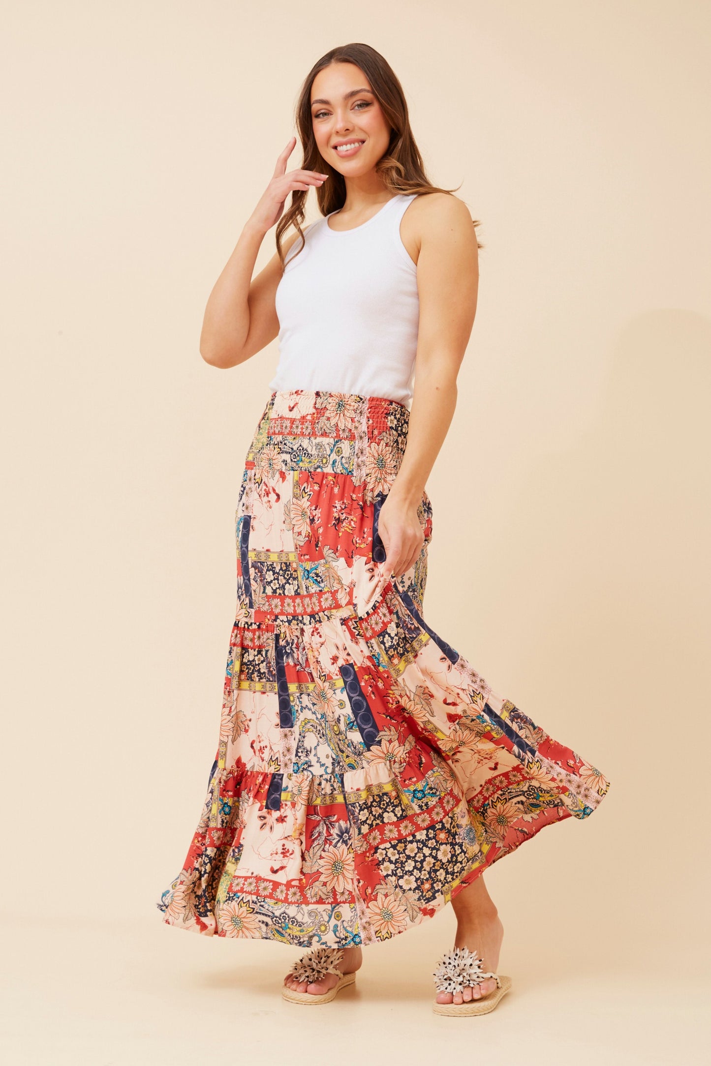 Samantha Floral Maxi Skirt - S734509