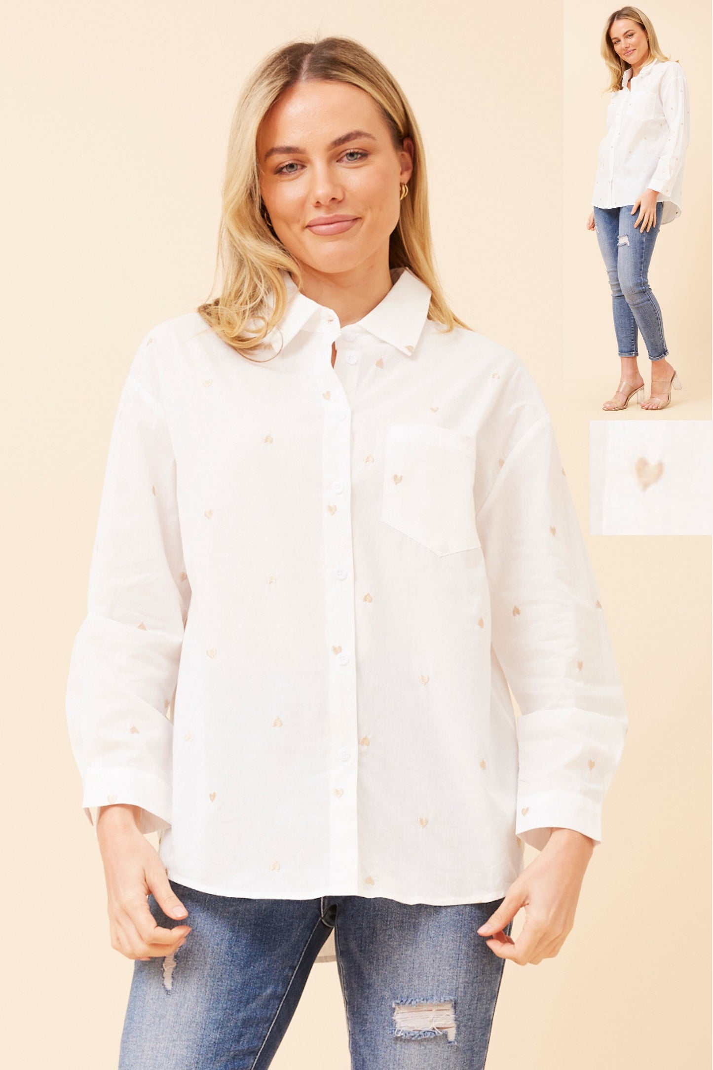 Ruby Heart Pattern Shirt T734424