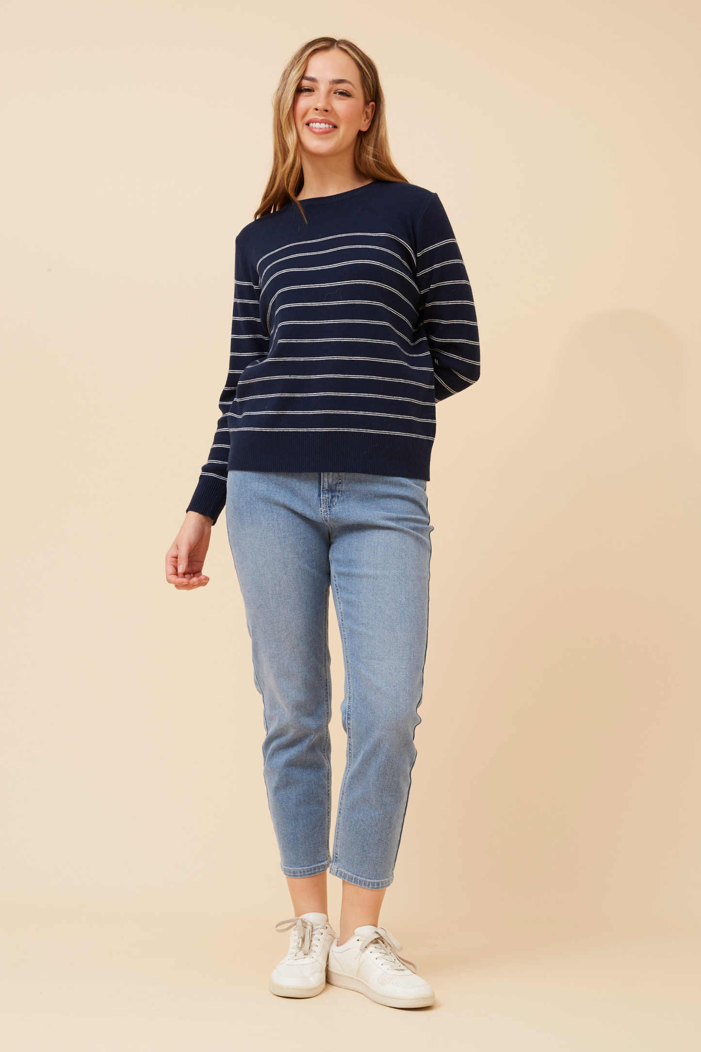 Rhina Stripe KnitKP735298 Navy/White