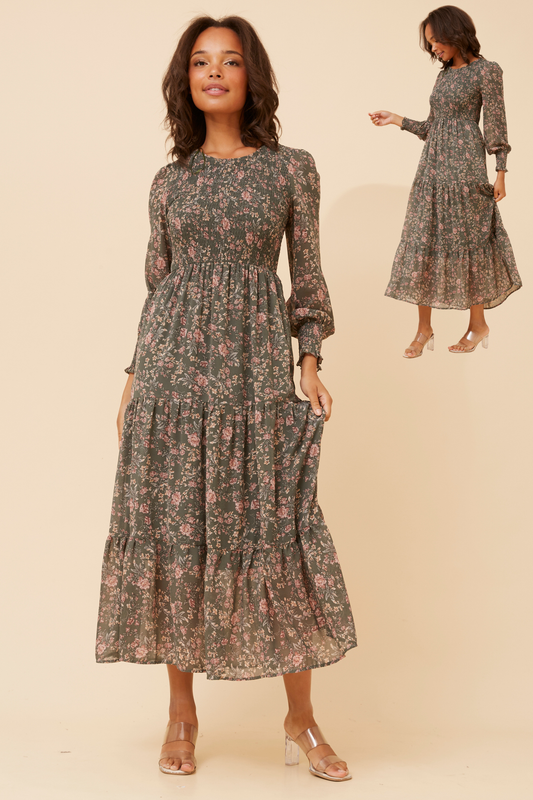 Nita Tiered Maxi Dress D525656